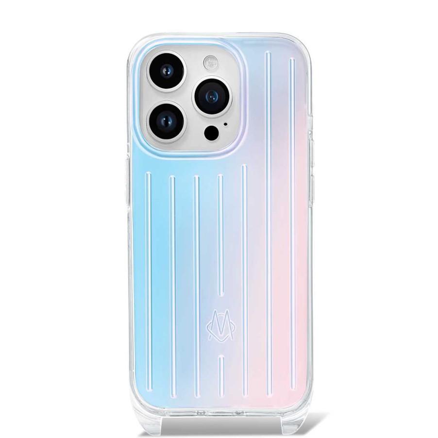 RIMOWA Tech Accessories - Polycarbonate Iridescent Case For Iphone 15 Pro With Strap Polycarbonate